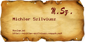 Michler Szilviusz névjegykártya